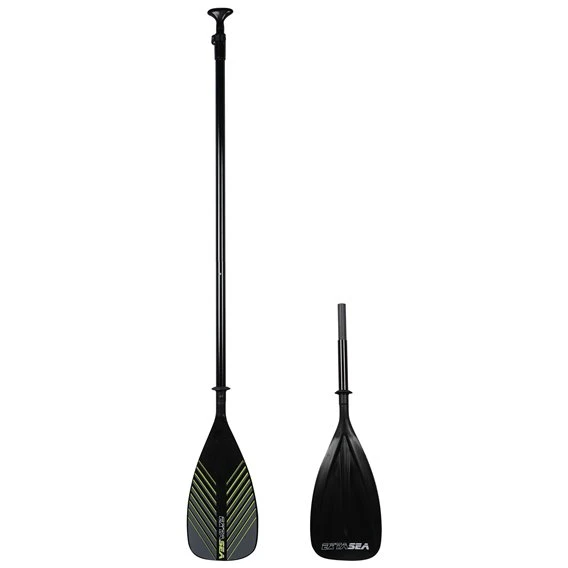 ExtaSea 2-in-1 SUP Fiberglaspaddel Paddelkombination Doppelpaddel Lime – Bild 4