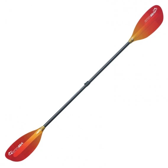ExtaSea Pro-XL Carbon Vario Doppelpaddel | 220-240cm | 2-teilig | Red-yellow – Bild 2