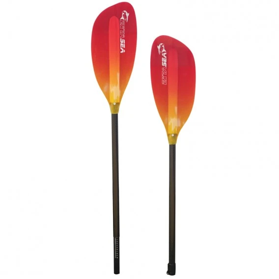 ExtaSea Pro-XL Carbon Vario Doppelpaddel | 220-240cm | 2-teilig | Red-yellow – Bild 4