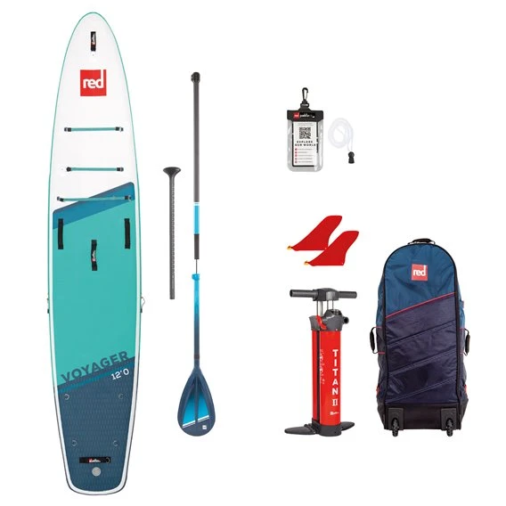 Red Paddle Voyager 12.0 SUP Komplett Set Stand Up Paddle Board Mit Paddel